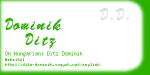 dominik ditz business card